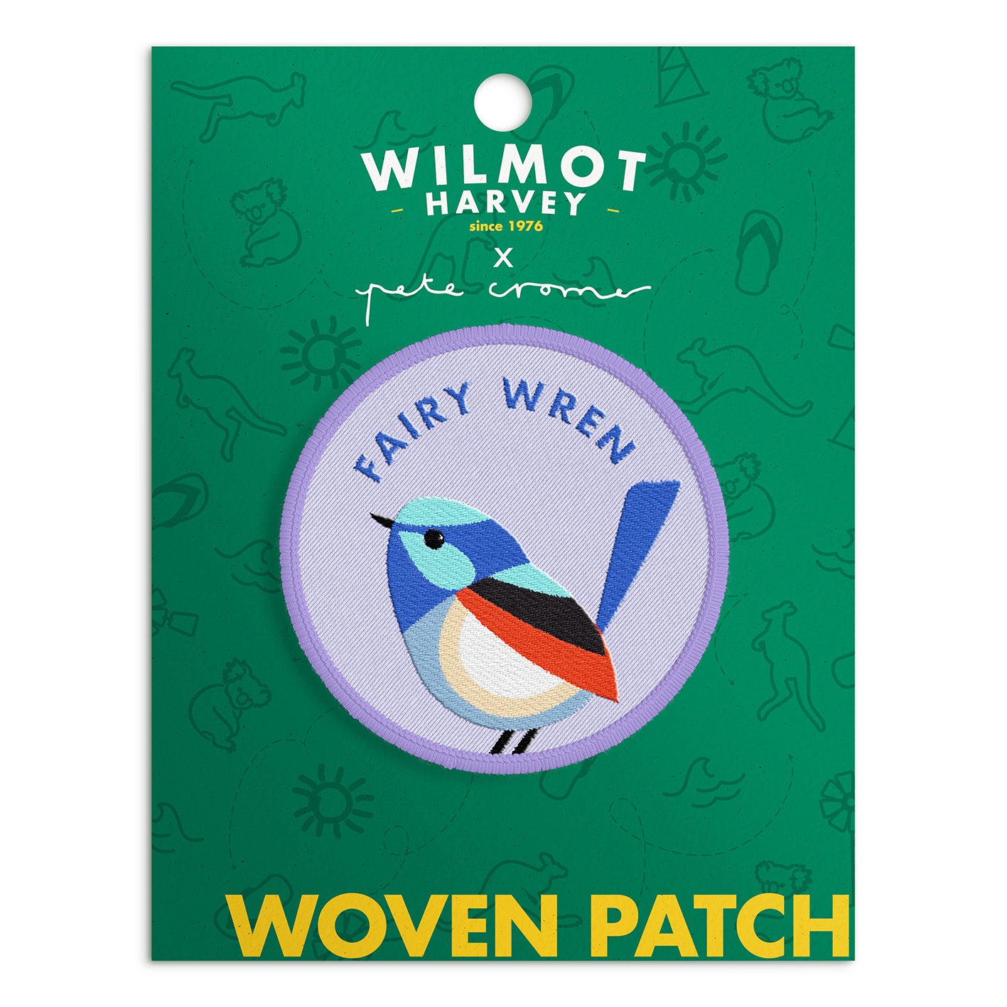 Pete Cromer Woven Patch - Fairy Wren - Wilmot Harvey
