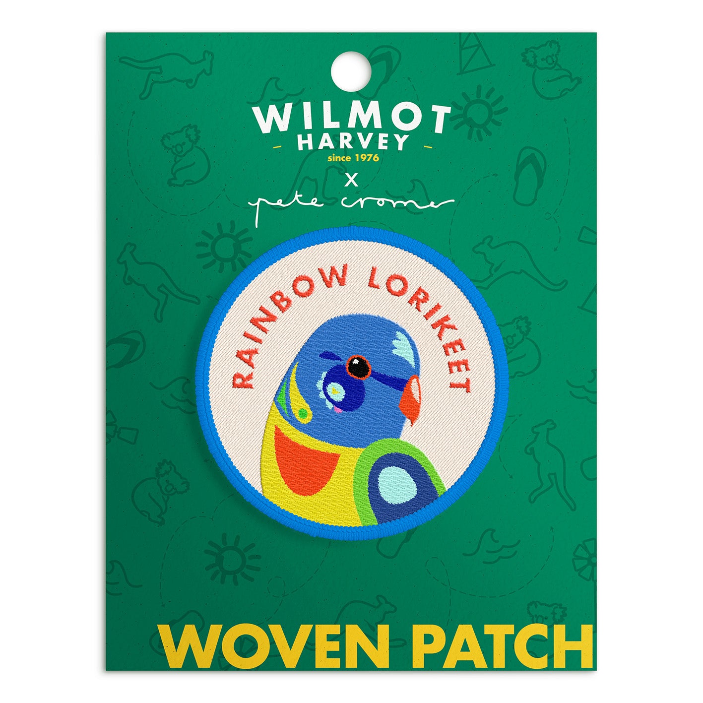 Pete Cromer Woven Patch - Rainbow Lorikeet