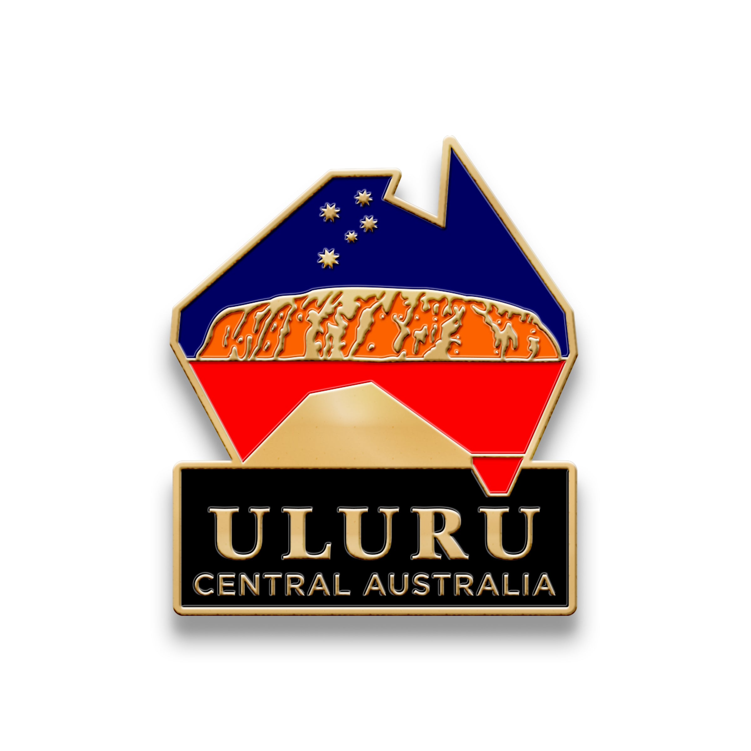 Hat Badge - Uluru at Night
