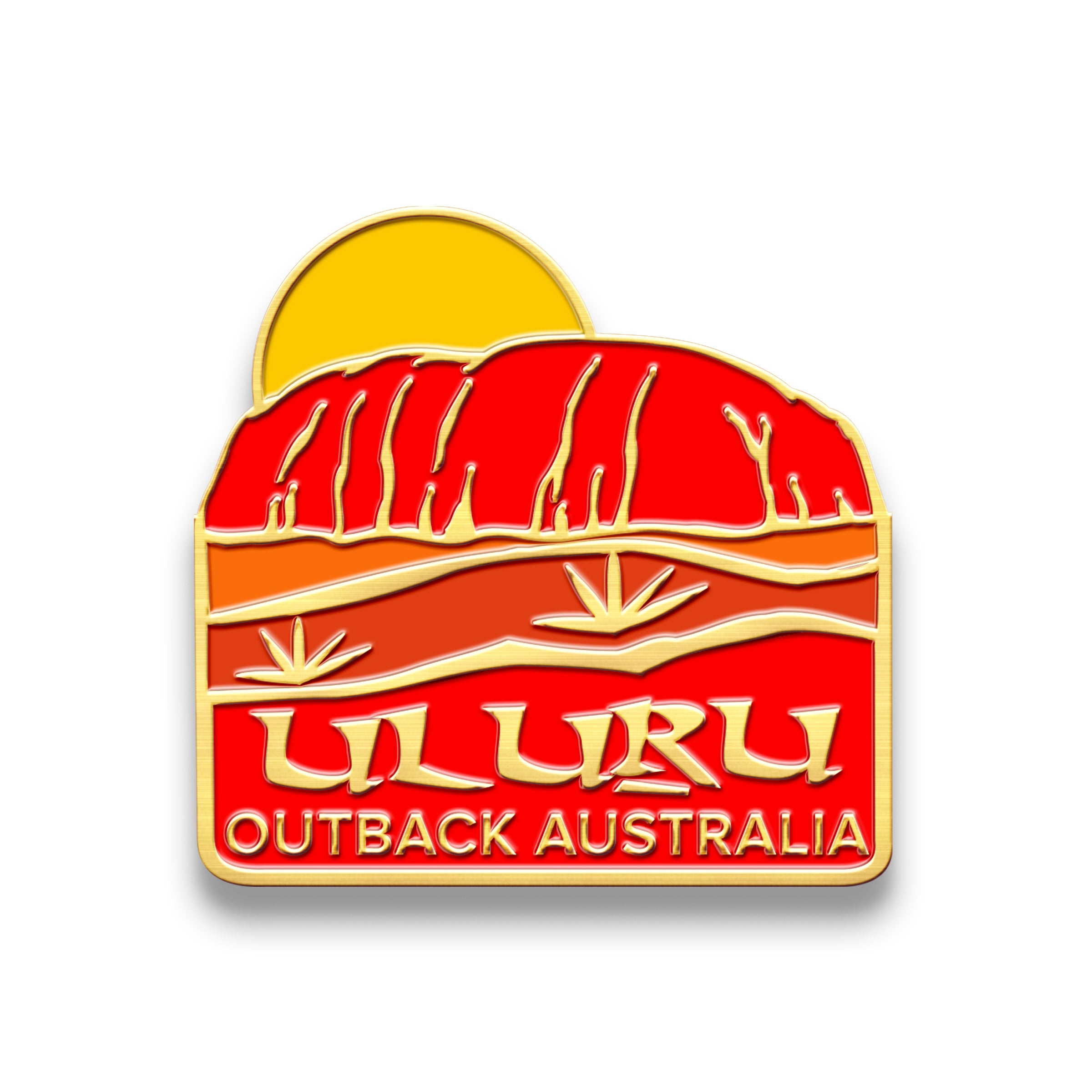 Hat Badge - Uluru Sunset Red
