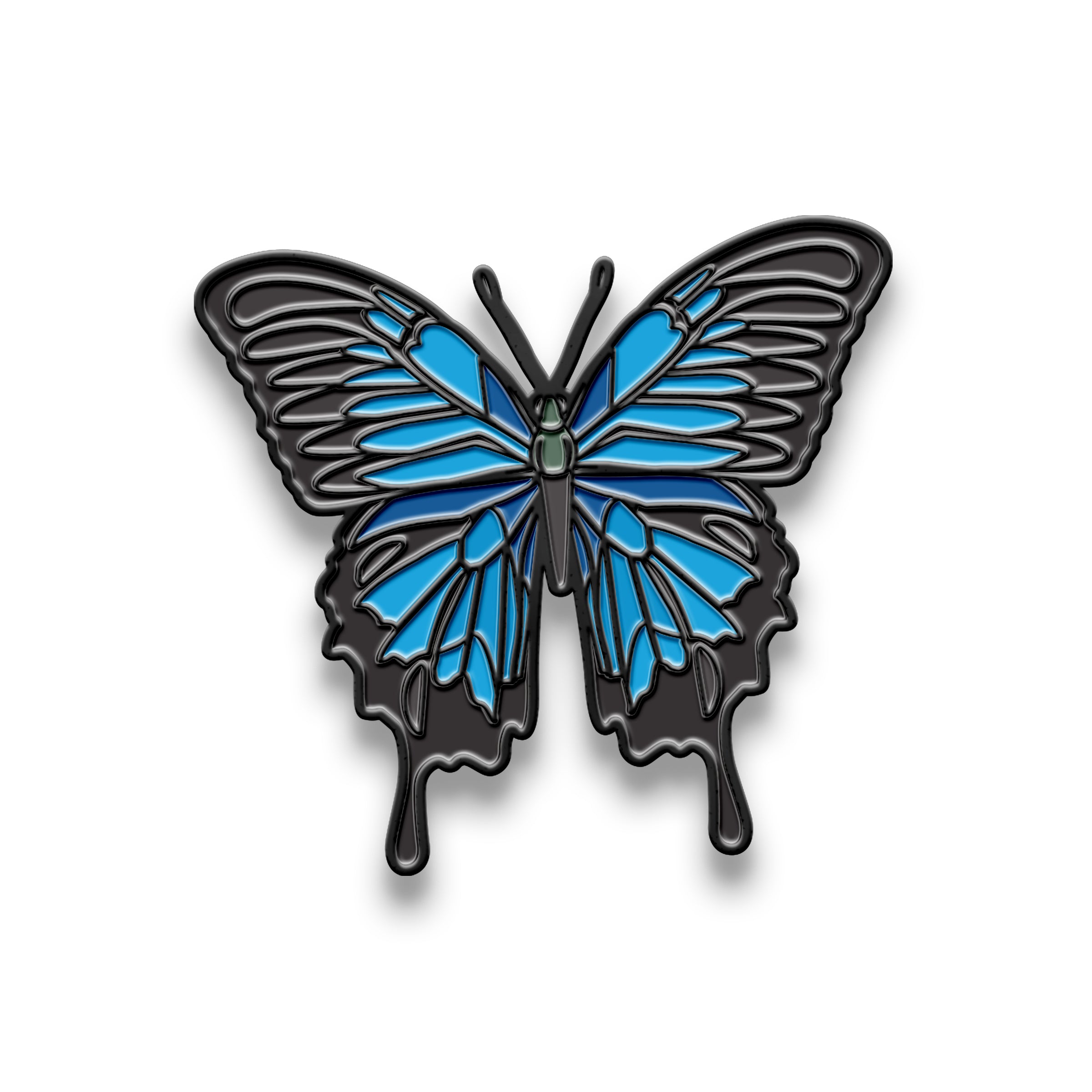 Hat Badge - Ulysses Butterfly