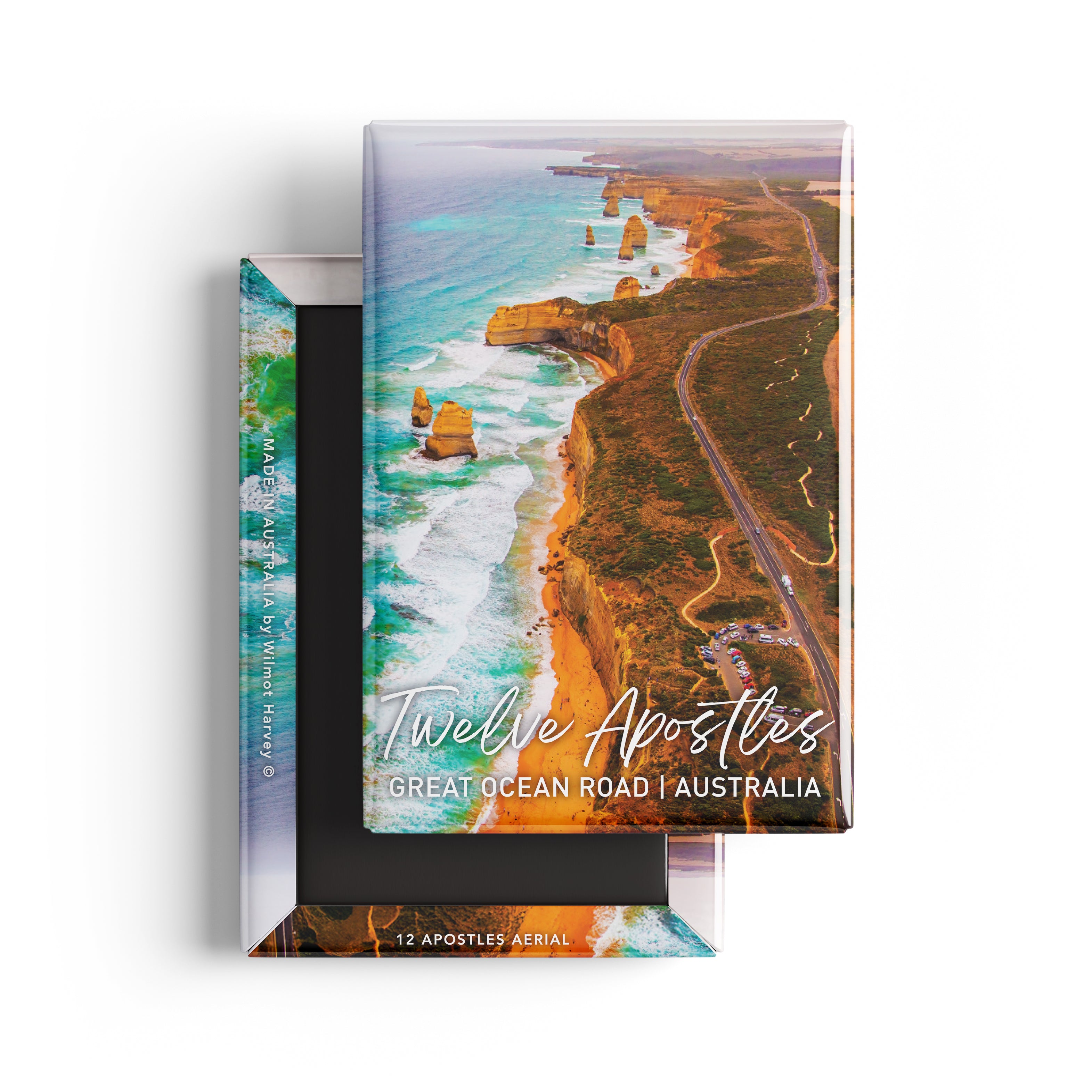 Tin Fridge Magnet - Great Ocean Road 12 Apostles Aerial - Wilmot Harvey