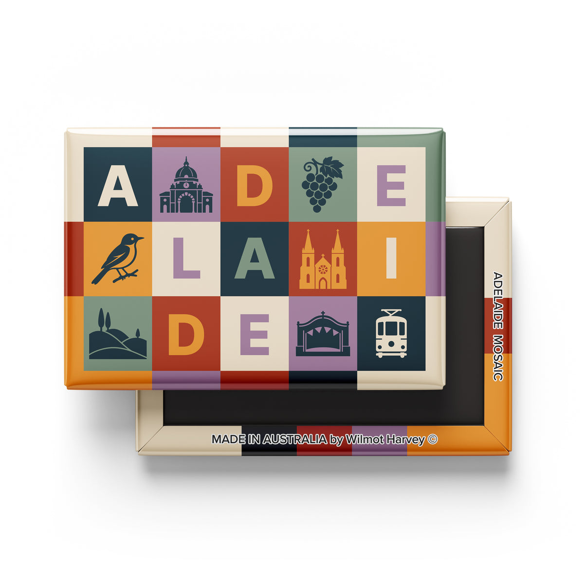 Tin Fridge Magnet - Adelaide Mosaic (Australian Made)