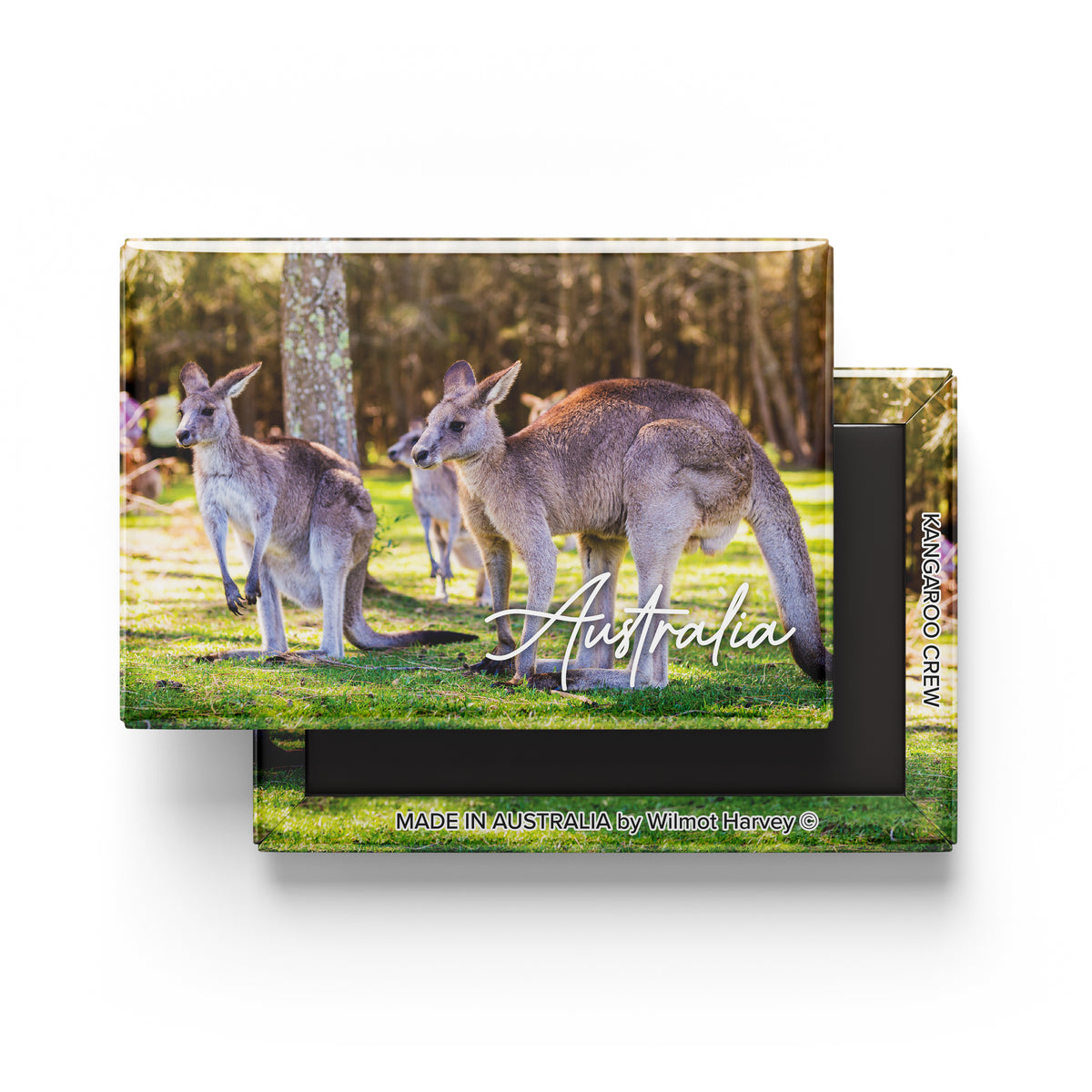Tin Fridge Magnet - Kangaroo Crew (Australian Made)