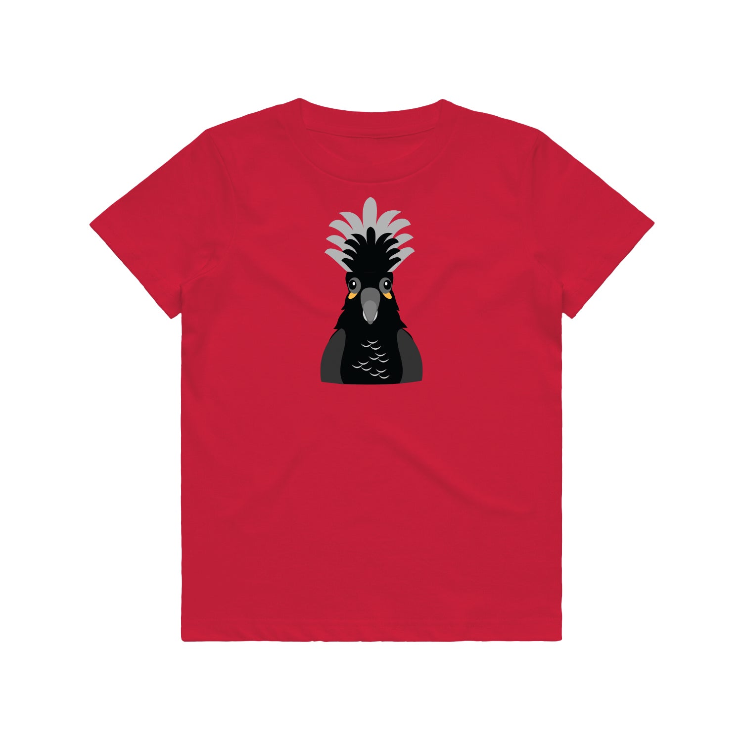 Kid's T-Shirt - Black Cockatoo