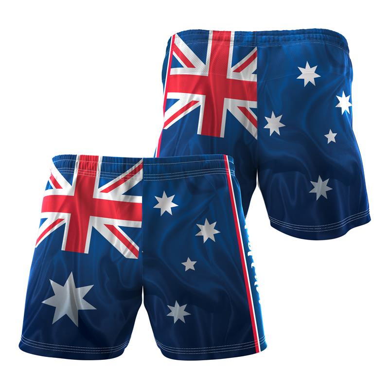 Sublimated Shorts - Australia Flag