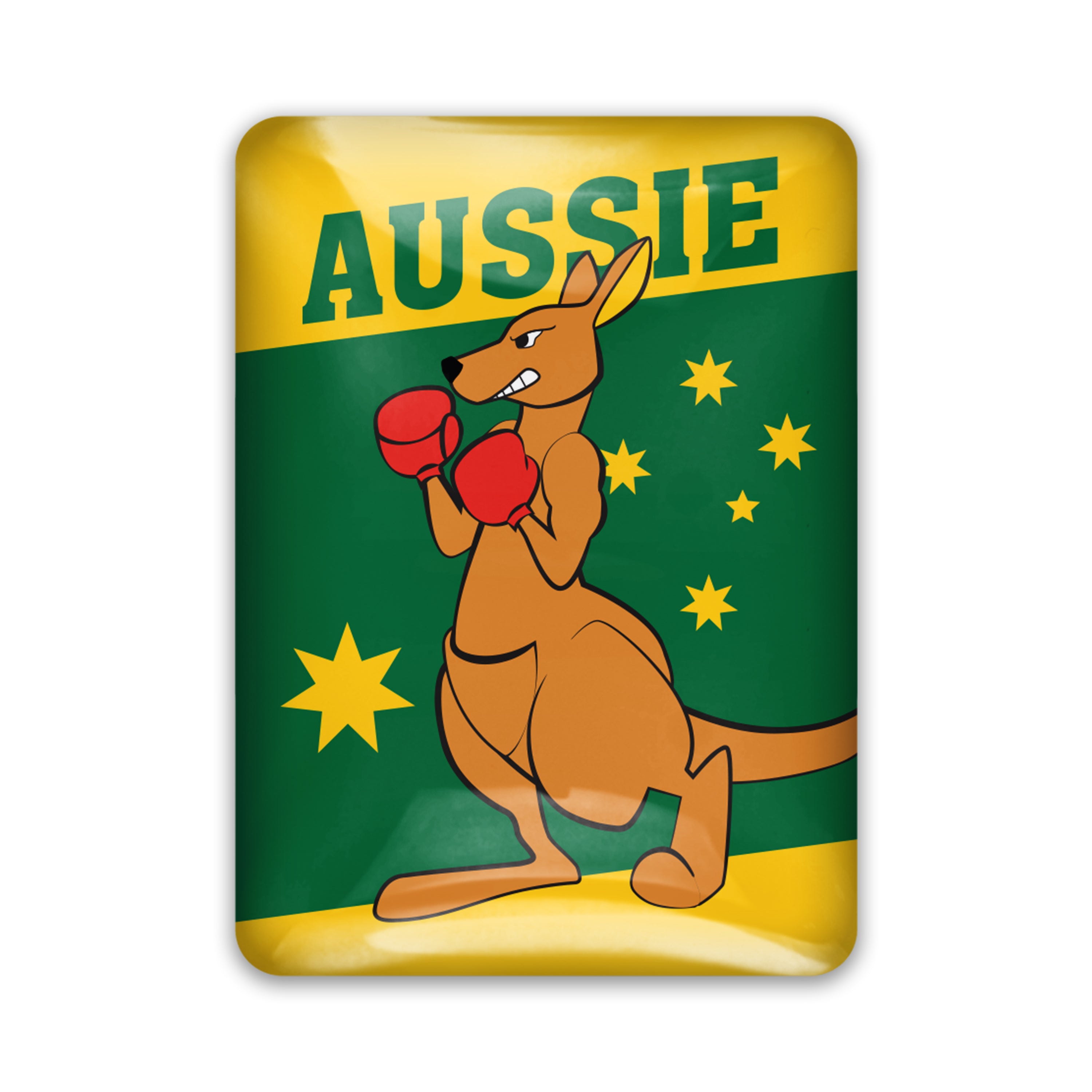 Acrylic Magnet - Boxing Kangaroo Rectangle