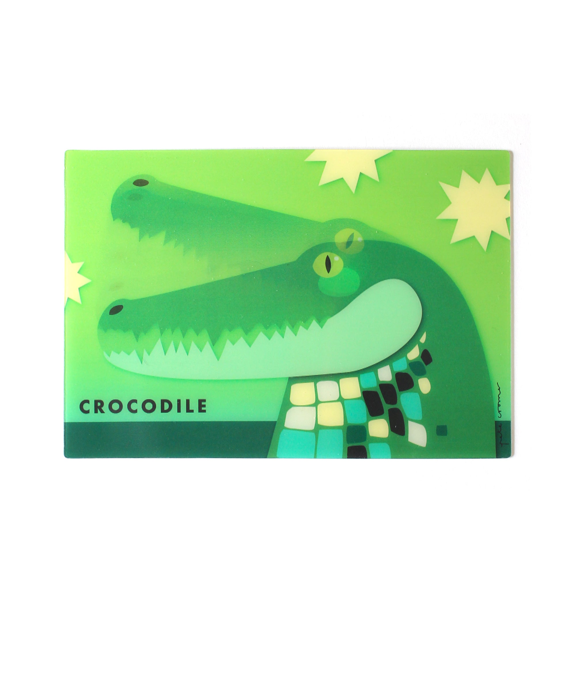 Pete Cromer 3D Postcard - Crocodile - Wilmot Harvey