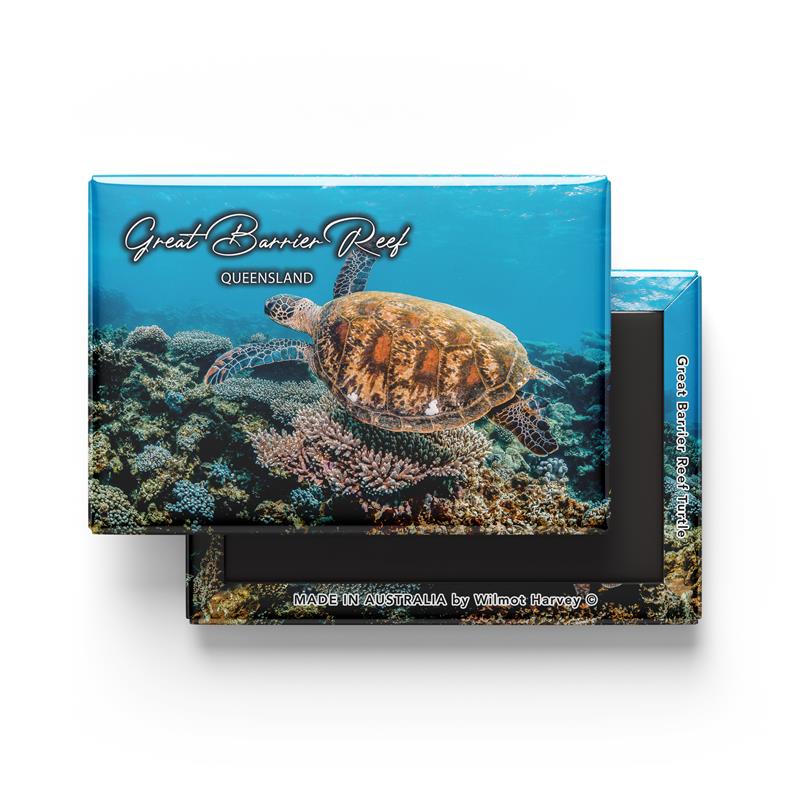 Tin Fridge Magnet - Great Barrier Reef Turtle