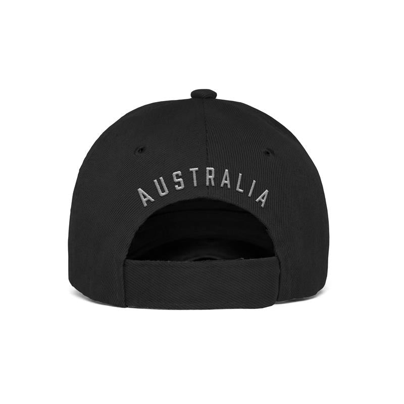 Cap - Kangaroo with Australia Flag Black