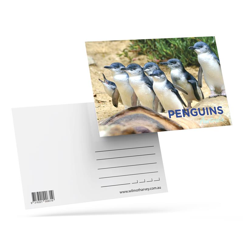 3D Postcard - Waddle of Penguins
