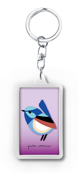 Pete Cromer 3D Keyring - Fairy Wren - Wilmot Harvey