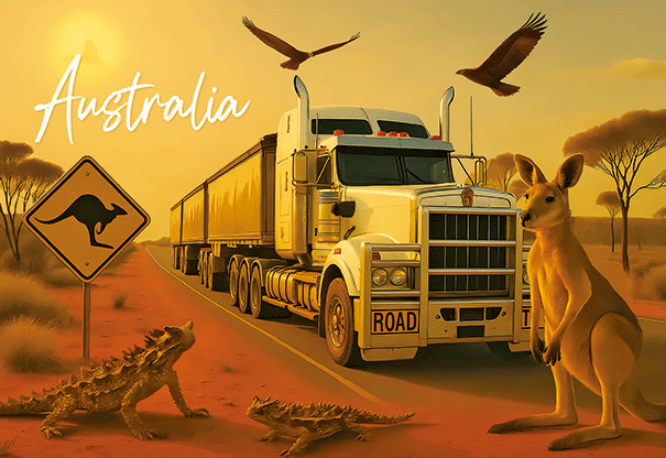 3D Postcard - Outback Scene