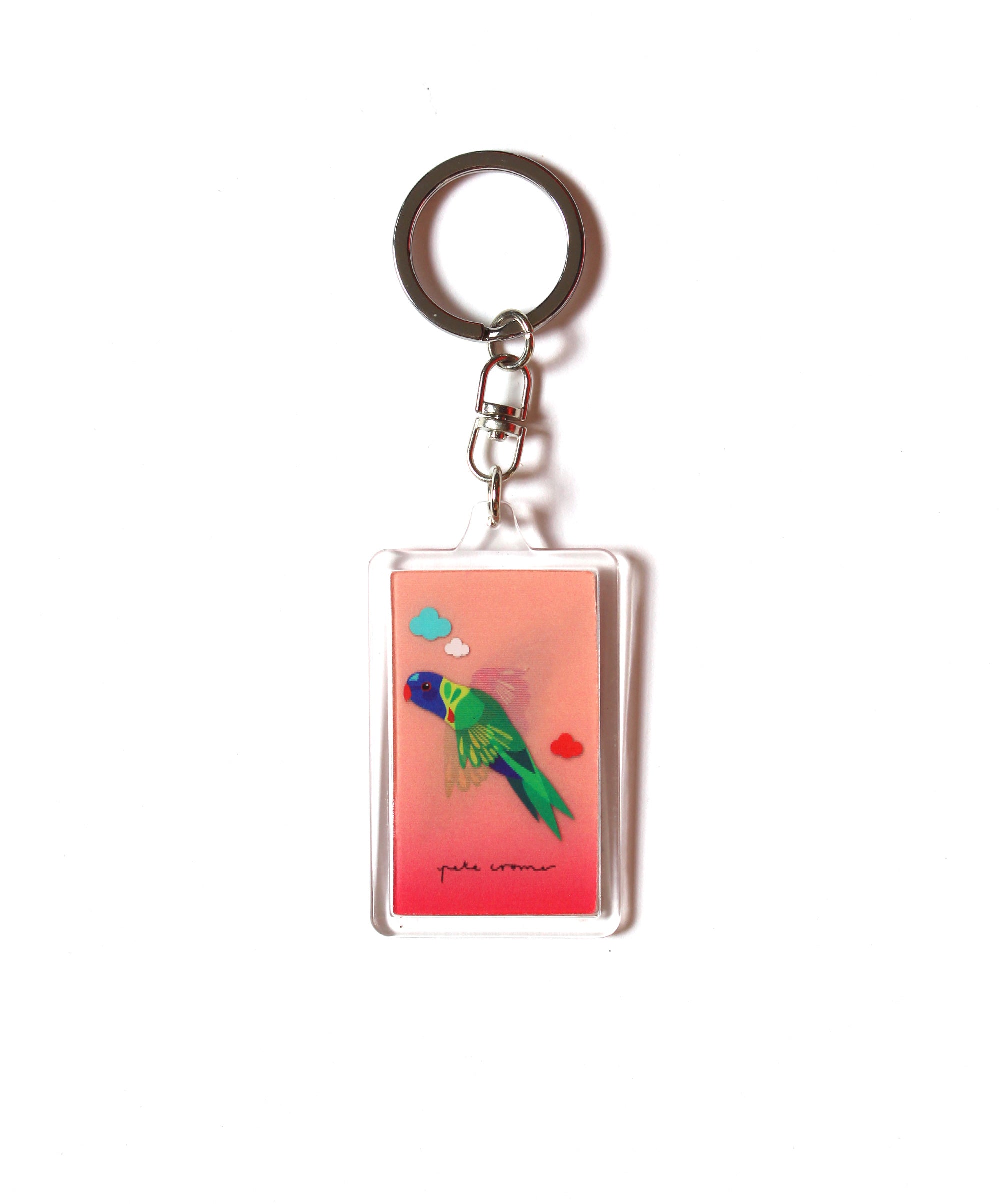 Pete Cromer 3D Keyring - Rainbow Lorikeet - Wilmot Harvey