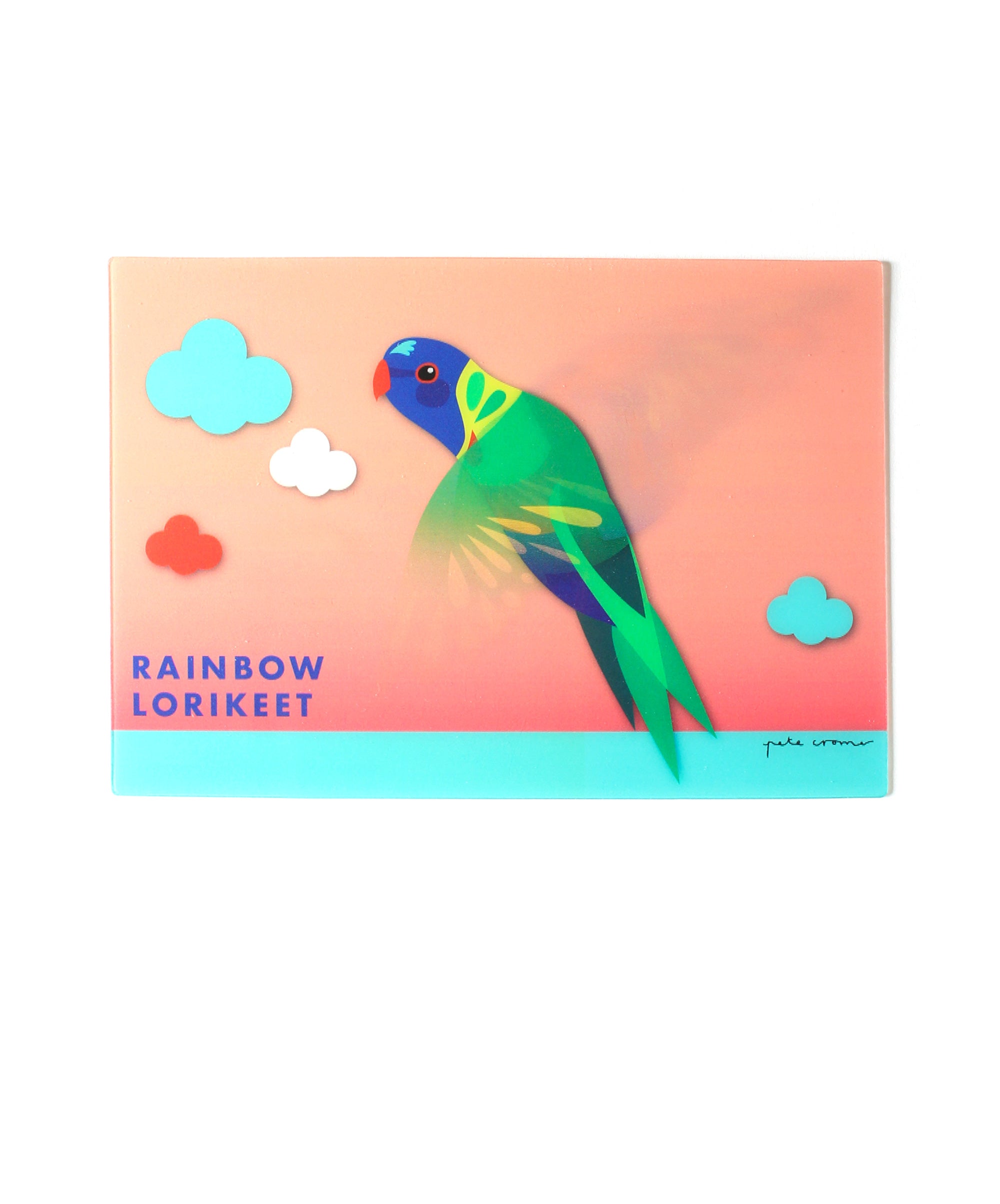 Pete Cromer 3D Postcard - Rainbow Lorikeet