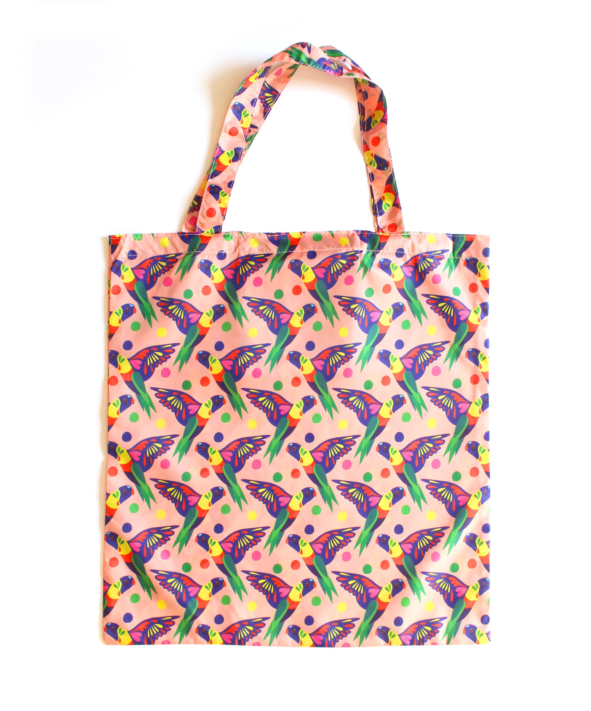 Pete Cromer Fold-Up Reusable Bag - Rainbow Lorikeet - Wilmot Harvey