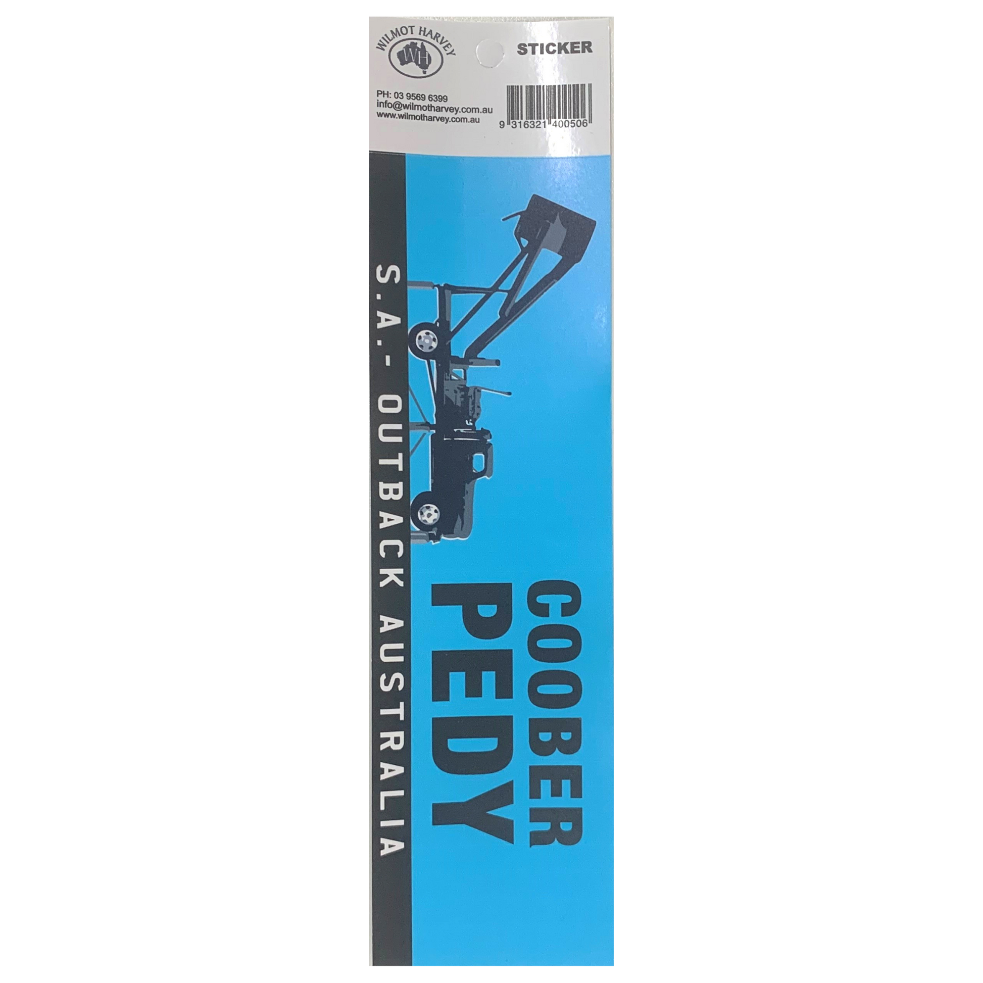 Sticker - Coober Pedy Blower Blue Bumper - Wilmot Harvey