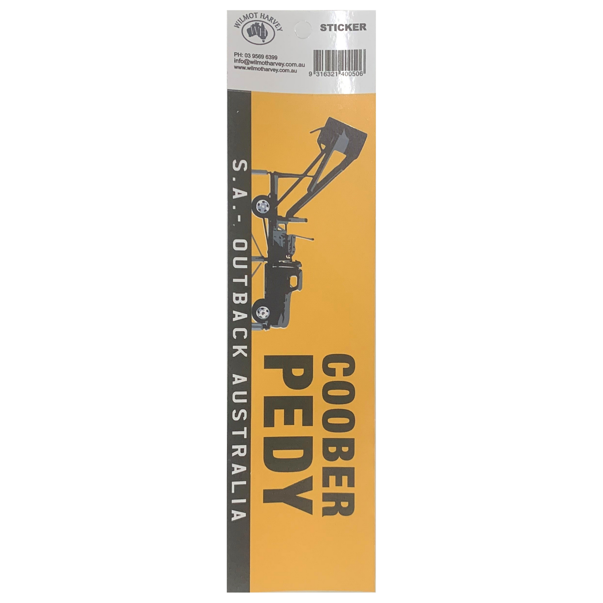 Sticker - Coober Pedy Blower Yellow Bumper - Wilmot Harvey