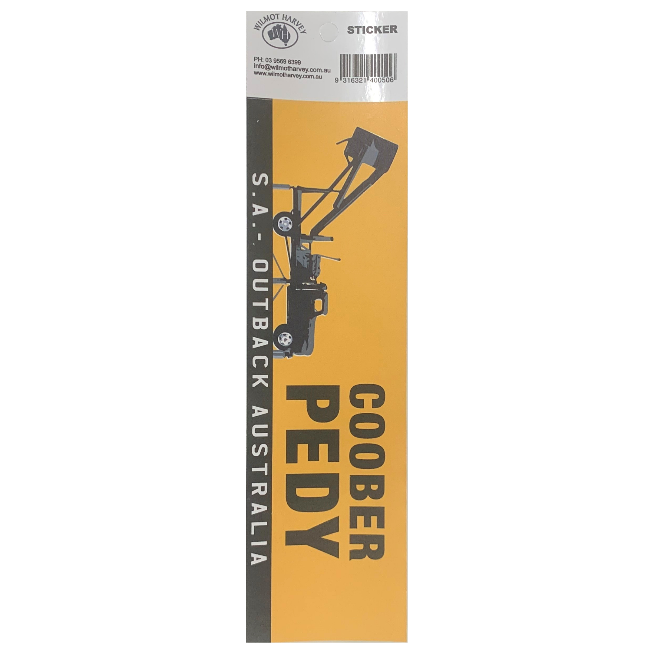 Sticker - Coober Pedy Blower Yellow Bumper - Wilmot Harvey