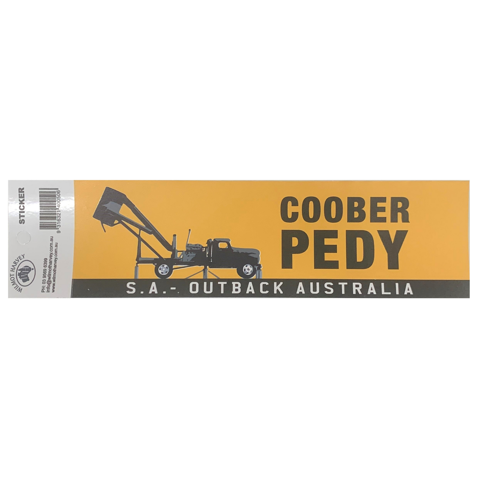 Sticker - Coober Pedy Blower Yellow Bumper - Wilmot Harvey