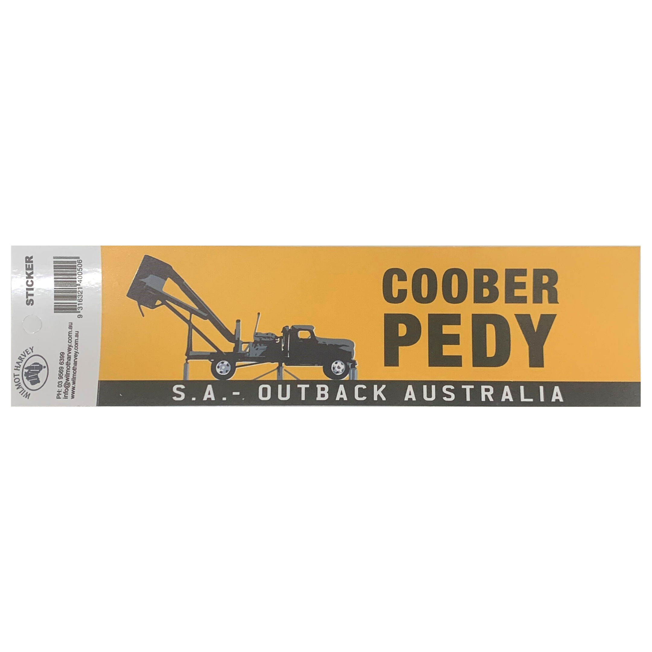 Sticker - Coober Pedy Blower Yellow Bumper - Wilmot Harvey