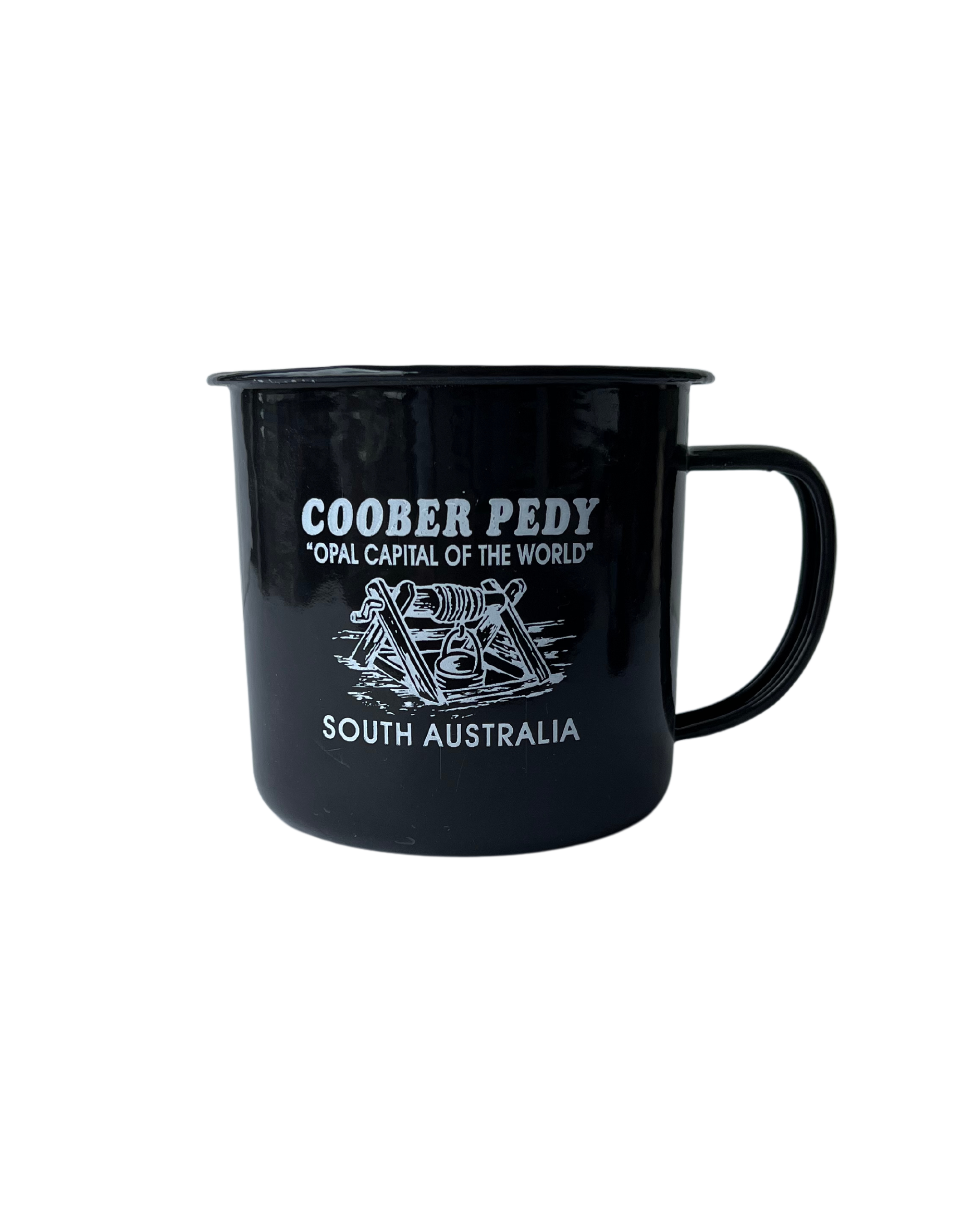 Enamel Mug - 8cm Coober Pedy Winch