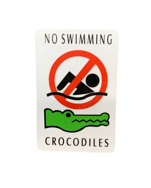 Fridge Magnet - Crocodile "No Swimming!"