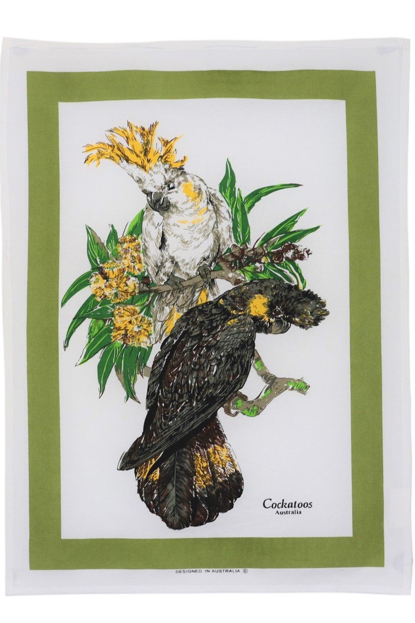 Cockatoo Tea Towel - Wilmot Harvey Gifts & Souvenirs