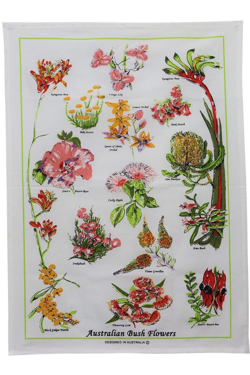 Tea Towel - Bush Flowers - Wilmot Harvey