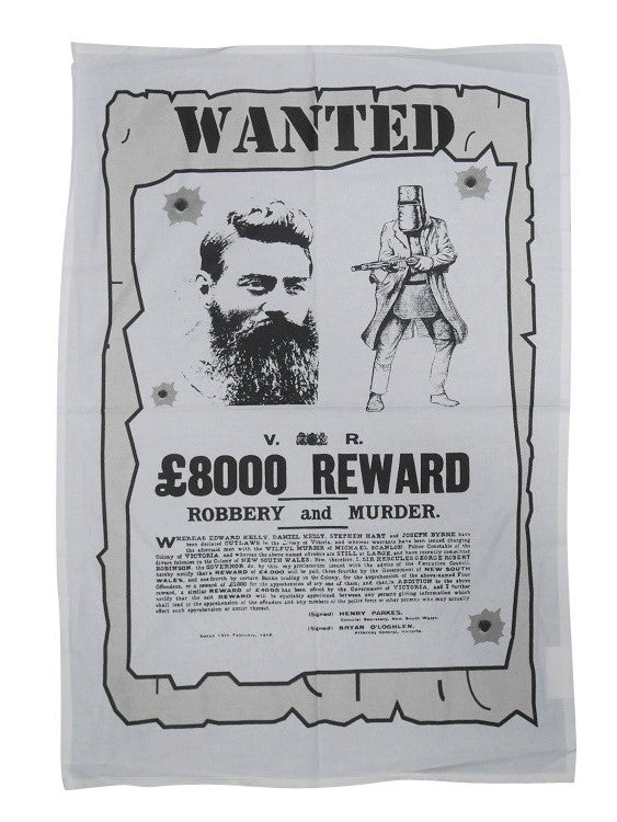 Tea Towel - Ned Kelly Wanted
