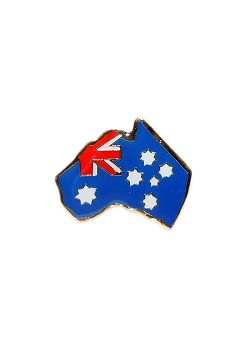 Australian Map/Flag Hat Badge - Wilmot Harvey Gifts & Souvenirs