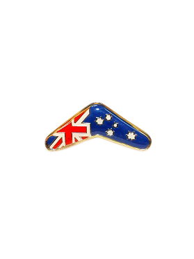 Australian Flag/Boom. Hat Badge - Wilmot Harvey Gifts & Souvenirs