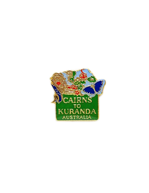 Cairns to Kuranda Hat Badge - Wilmot Harvey Gifts & Souvenirs
