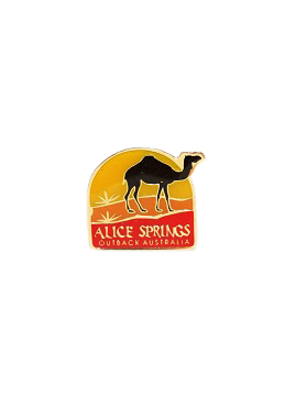 Alice Springs Camel Sunset Hat Badge - Wilmot Harvey Gifts & Souvenirs