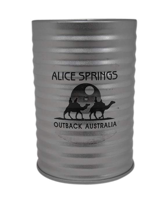 Alice Springs Silver Corrugated Can Cooler - Wilmot Harvey Gifts & Souvenirs