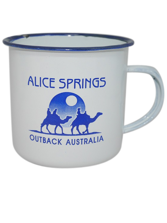 Alice Springs 8cm Enamel Mugs (3 colours) - Wilmot Harvey Gifts & Souvenirs
