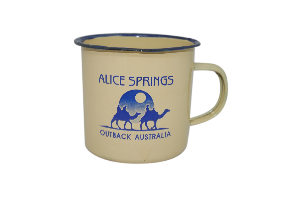 Alice Springs 8cm Enamel Mugs (3 colours) - Wilmot Harvey Gifts & Souvenirs
