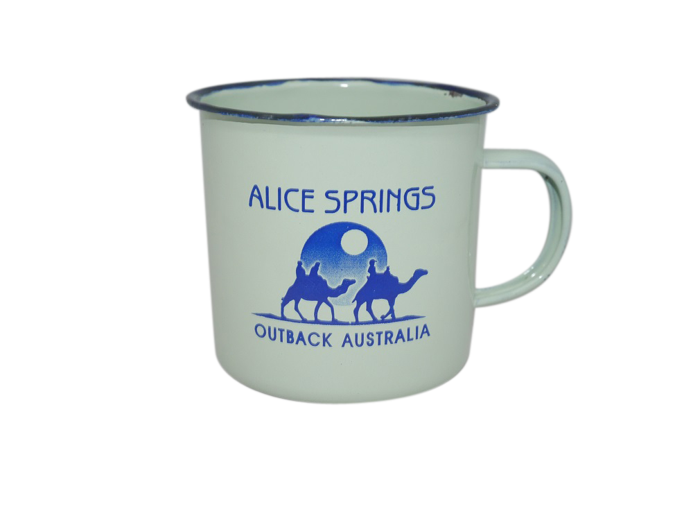 Alice Springs 8cm Enamel Mugs (3 colours) - Wilmot Harvey Gifts & Souvenirs