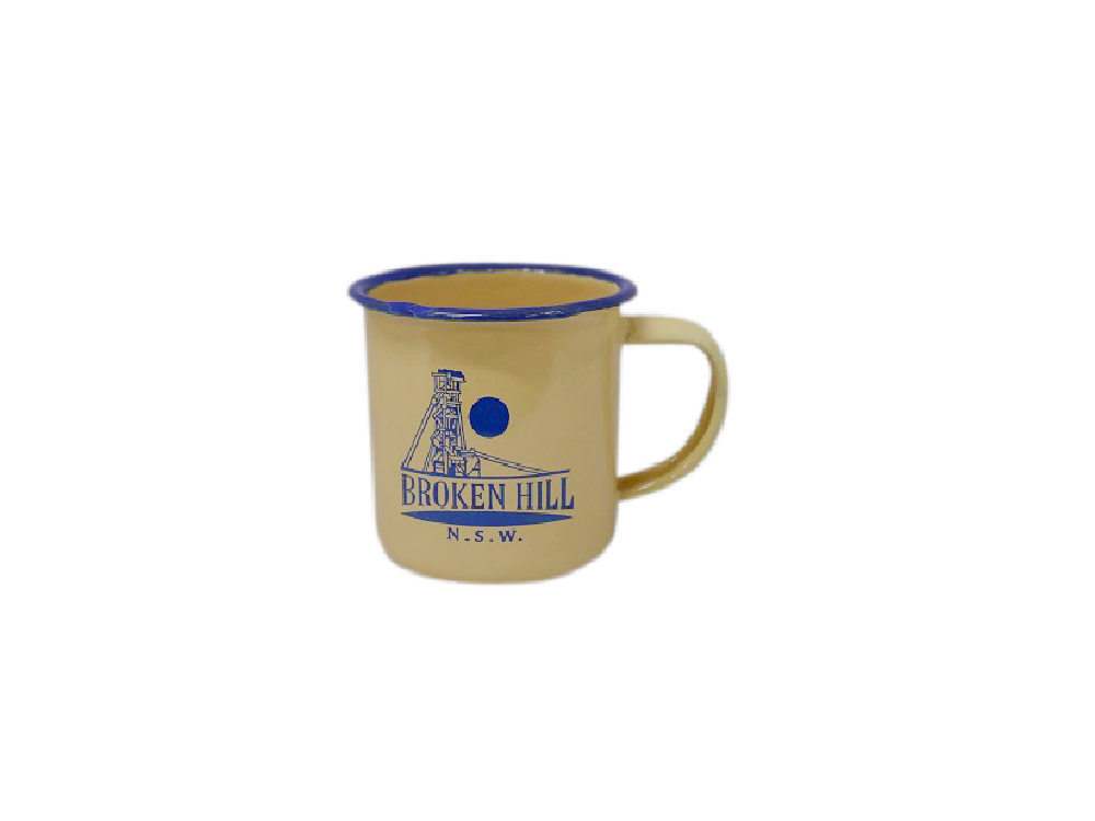Broken Hill 6cm Enamel Mugs (3 colours) - Wilmot Harvey Gifts & Souvenirs