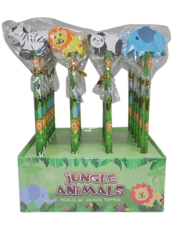 Jungle Animals Pencil & Eraser - Wilmot Harvey Gifts & Souvenirs