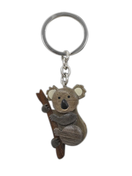 Timber Keyring - Koala Front Branch - Wilmot Harvey Gifts & Souvenirs