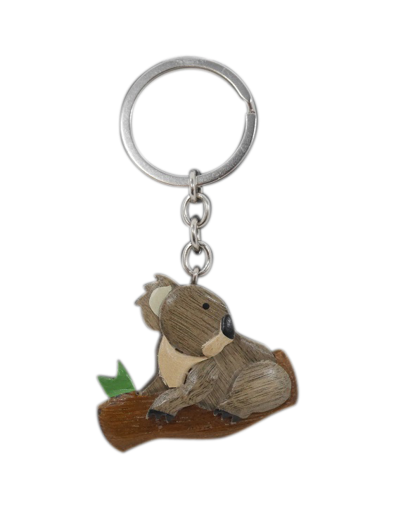 Timber Keyring - Koala Log - Wilmot Harvey Gifts & Souvenirs