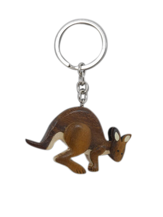 Timber Keyring - Kangaroo Standing - Wilmot Harvey Gifts & Souvenirs