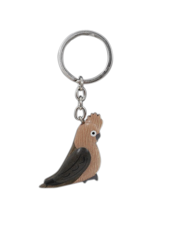 Timber Keyring - Galah - Wilmot Harvey Gifts & Souvenirs