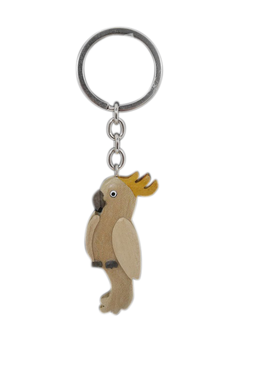 Timber Keyring - Cockatoo - Wilmot Harvey Gifts & Souvenirs