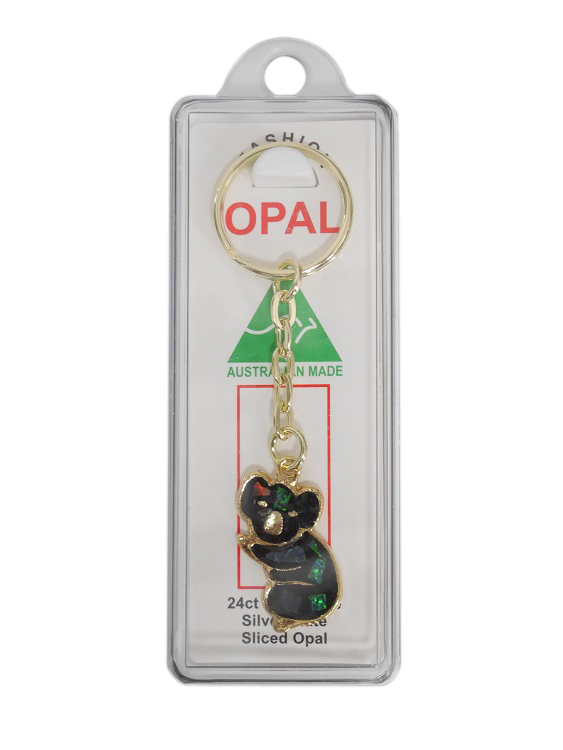 Sliced Opal Keyring - Large Koala - Wilmot Harvey Gifts & Souvenirs