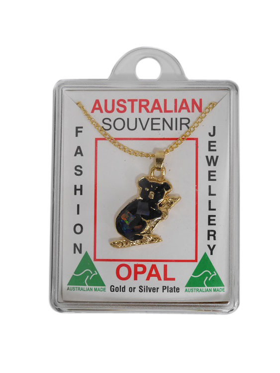 Sliced Opal Pendant - Koala Branch - Wilmot Harvey Gifts & Souvenirs