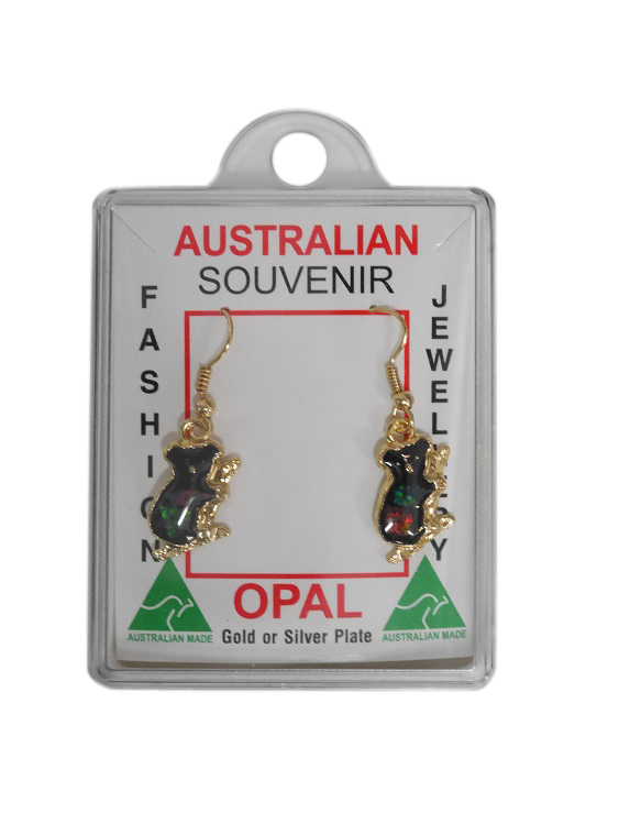 Sliced Opal Earrings - Koala - Wilmot Harvey Gifts & Souvenirs