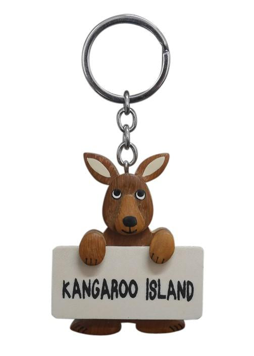 Timber Keyring - Kangaroo 'Kangaroo Island' - Wilmot Harvey Gifts & Souvenirs