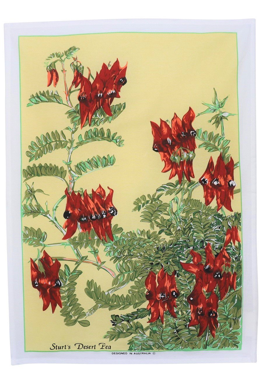 Sturt Pea Tea Towel - Wilmot Harvey Gifts & Souvenirs